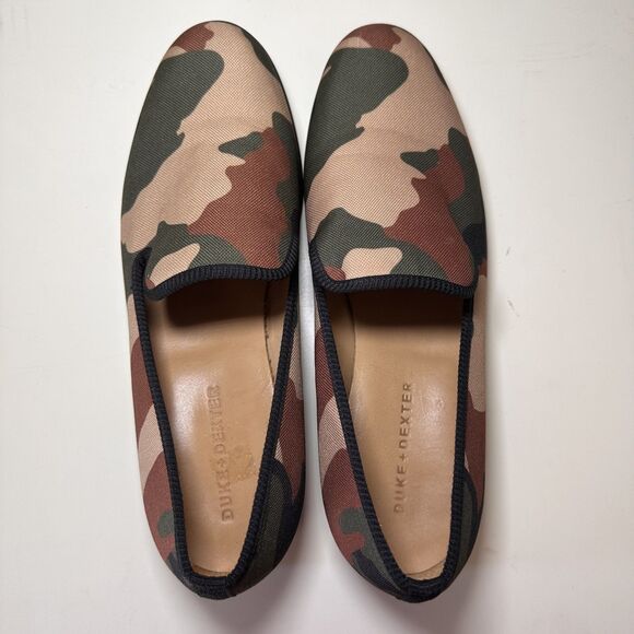 Duke & Dexter Camo Loafers Size US‎ 11 / UK 10 Handmade Canvas Mens EUC Slip On